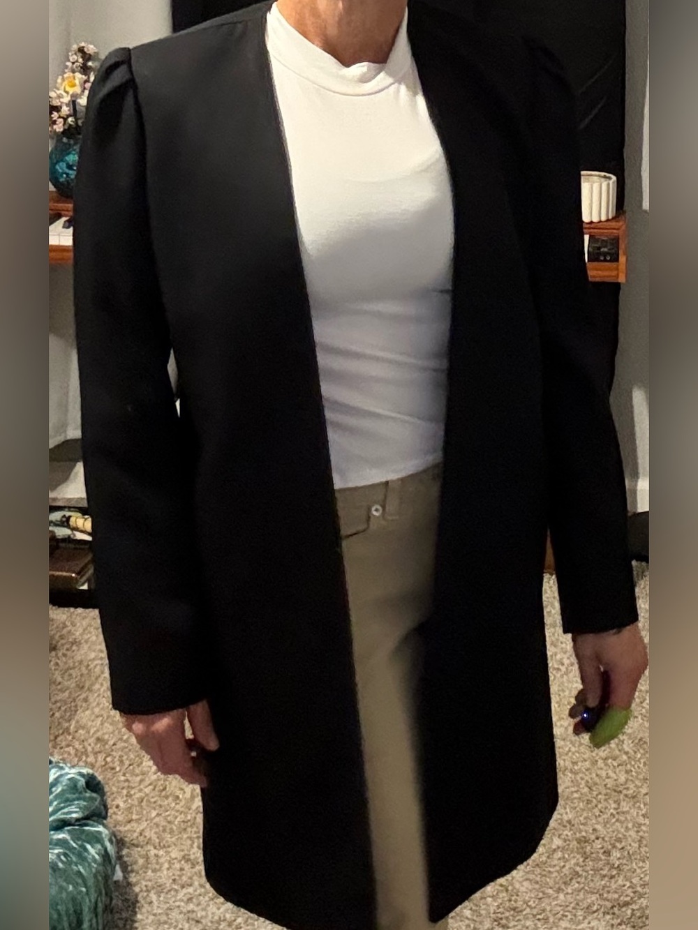 Vintage Diane Von Furstenberg Black Cocktail Coat - 8